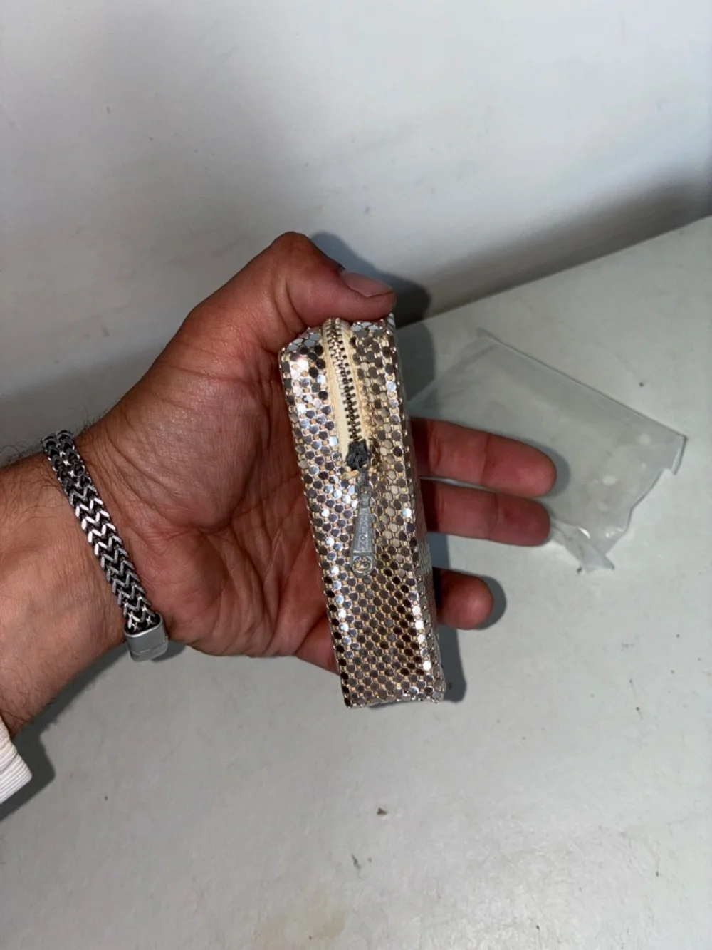 Whiting & Davis Silver Mesh cigarette Case